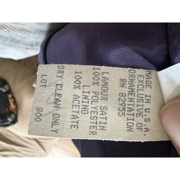 VTG Bill Levkoff Whimsigoth 2 Piece Set Skirt Cropped Top Navy Vamp Fairy Sz 6 - Picture 13 of 14